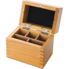 Wooden Box (empty) For Gold Testing Kit With 5 Compartments